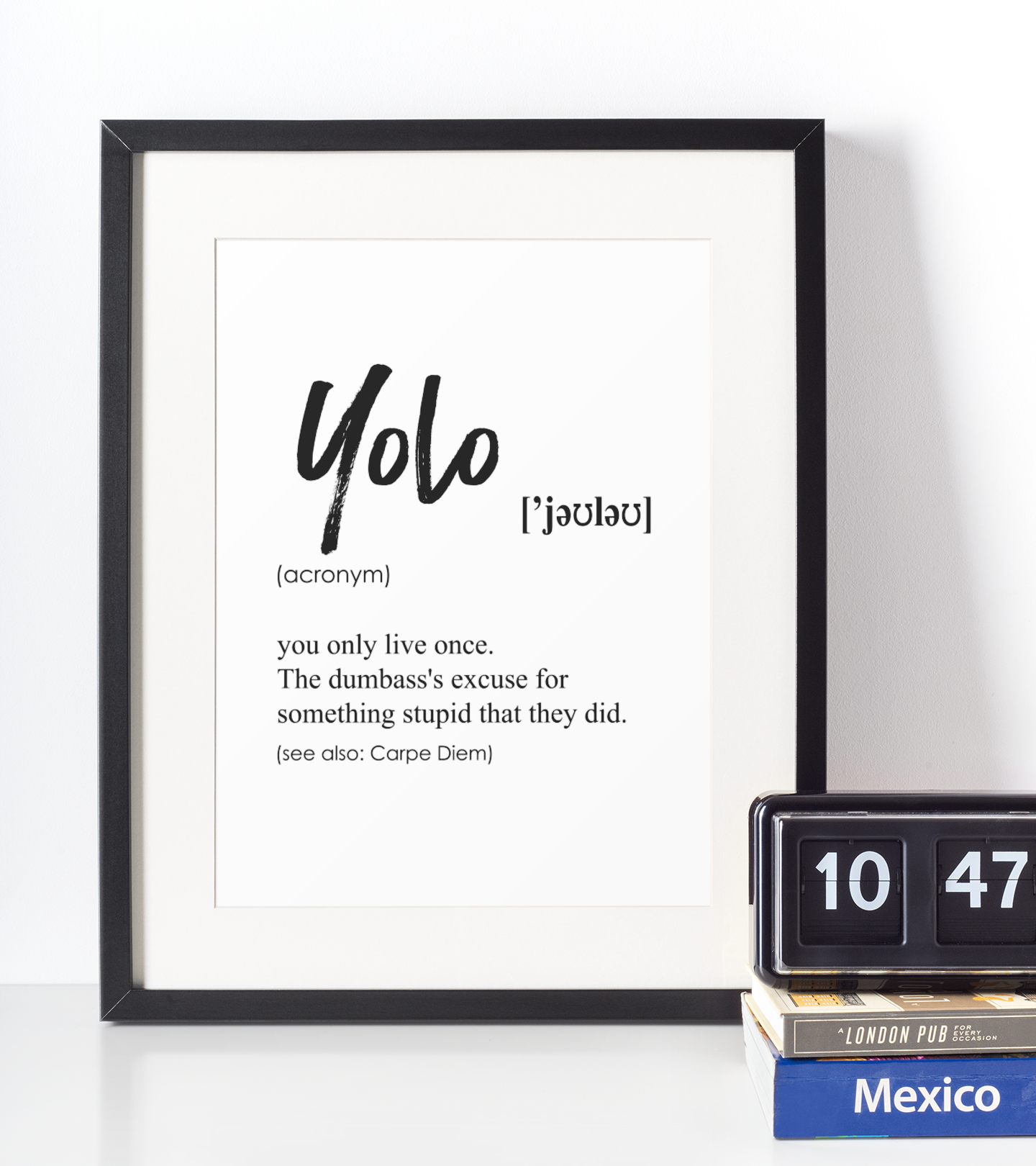 Yolo Definition Plakat - Just Karikatur Plakater