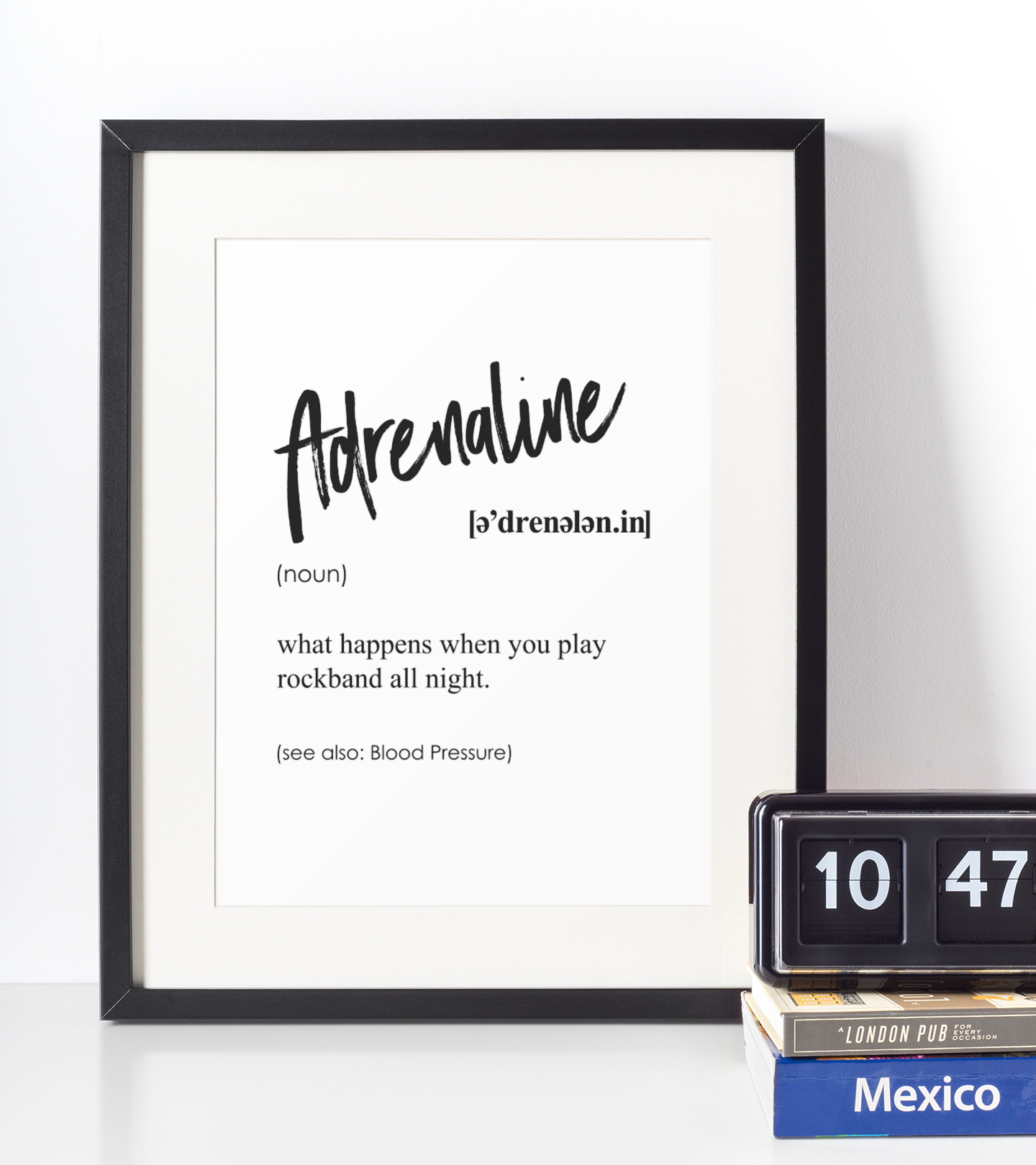 Adrenaline Definition Plakat - Just Karikatur Plakater