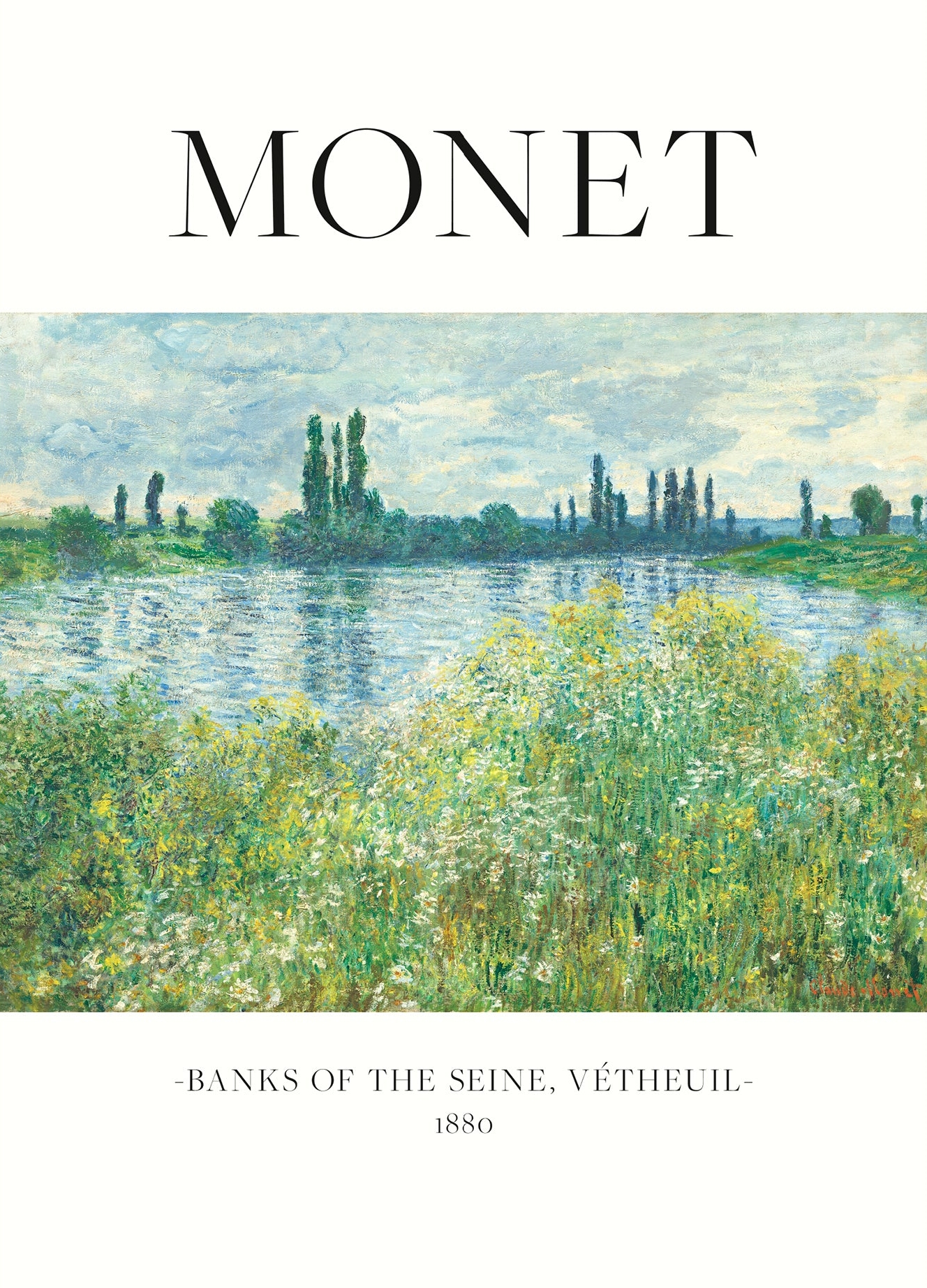 Rosa Banks The Seine Claude Monet - Claude Monet Plakater