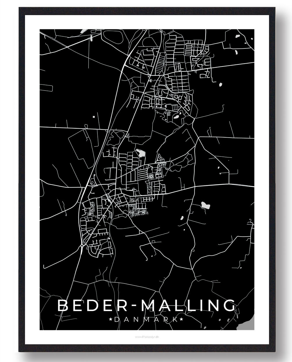 Sort Beder Plakat - Plakatdyr.dk Plakater