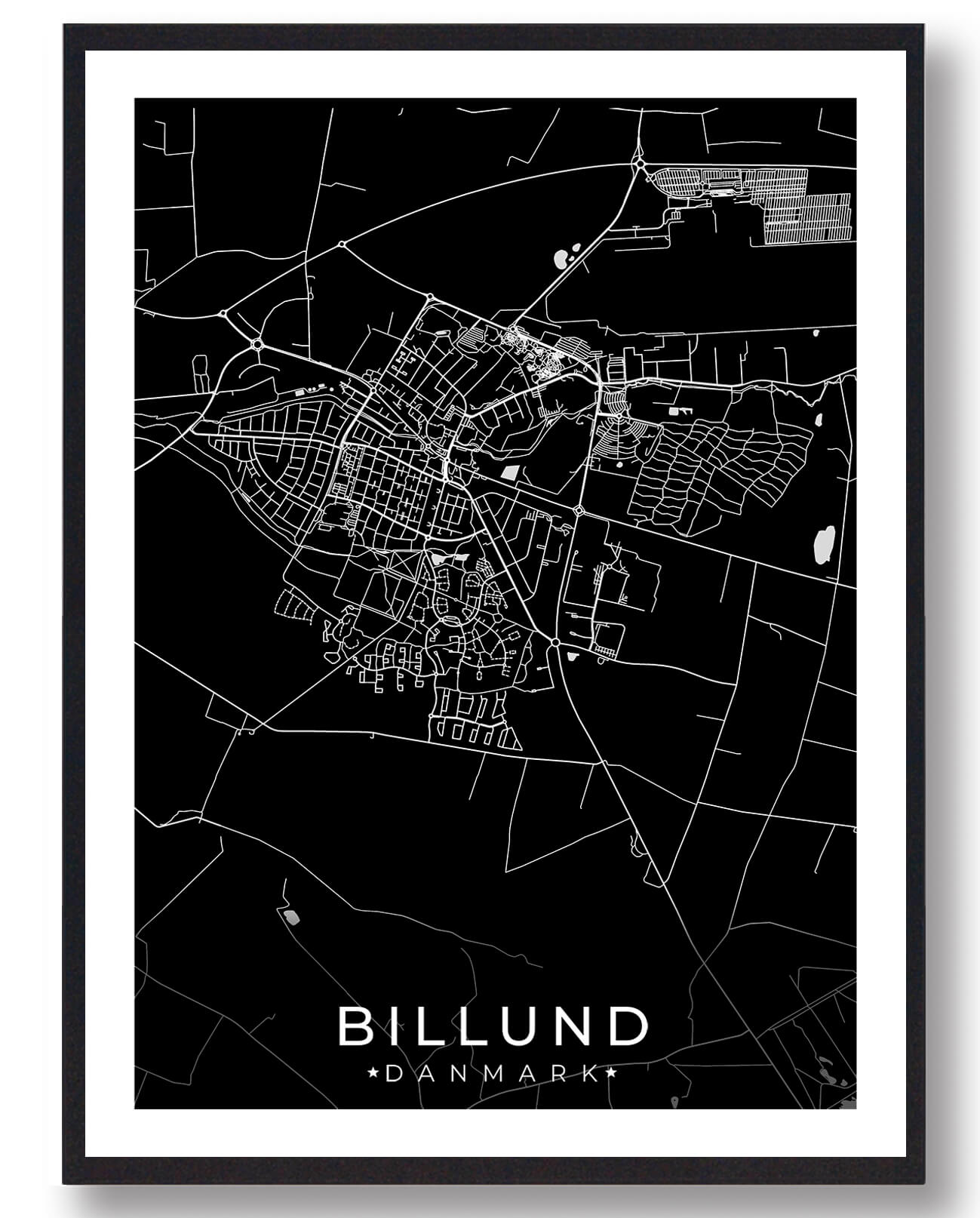Sort Billund Plakat - Plakatdyr.dk Plakater