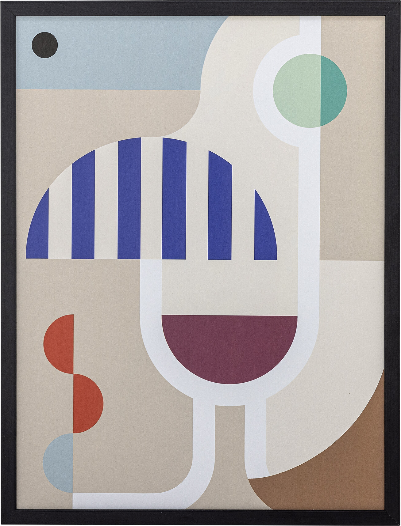 Bloomingville Plakat Med Ramme Vin Illustration Fyrretræ - Bloomingville Plakater  - 5711173333806