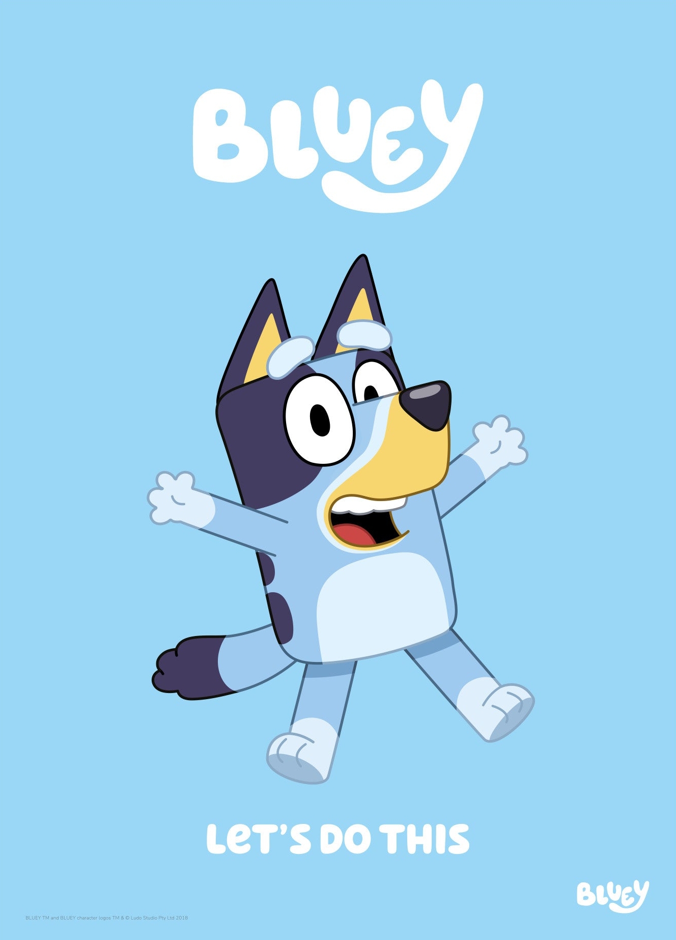 Rosa Bluey Plakat - Bluey Plakater