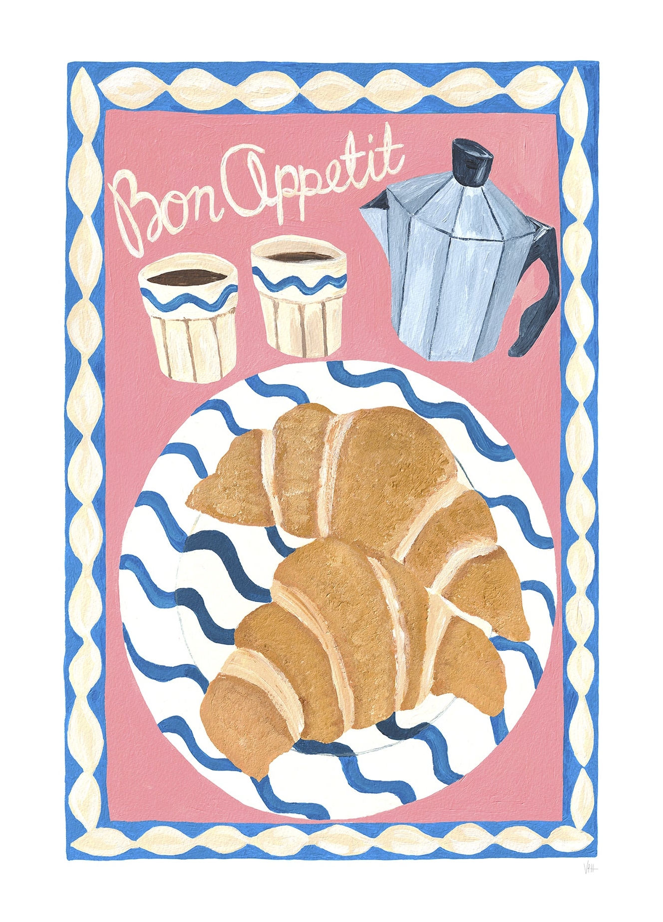 Rosa Bon Appetit Violets Print House - Plakater