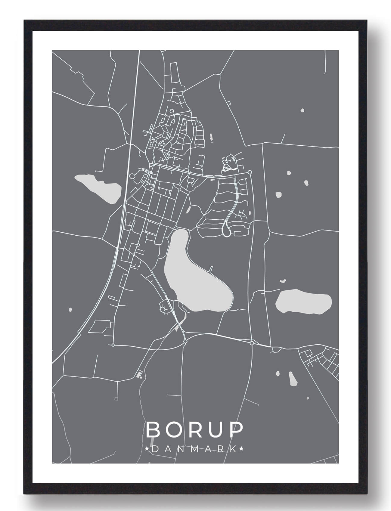 Borup Plakat Grå - Plakatdyr.dk Plakater
