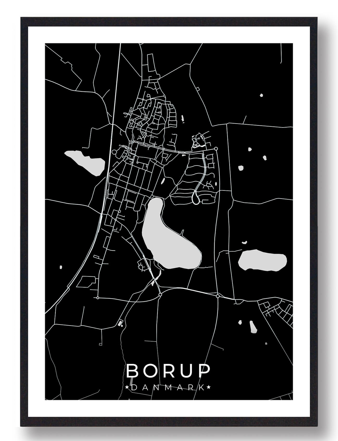 Sort Borup Plakat - Plakatdyr.dk Plakater