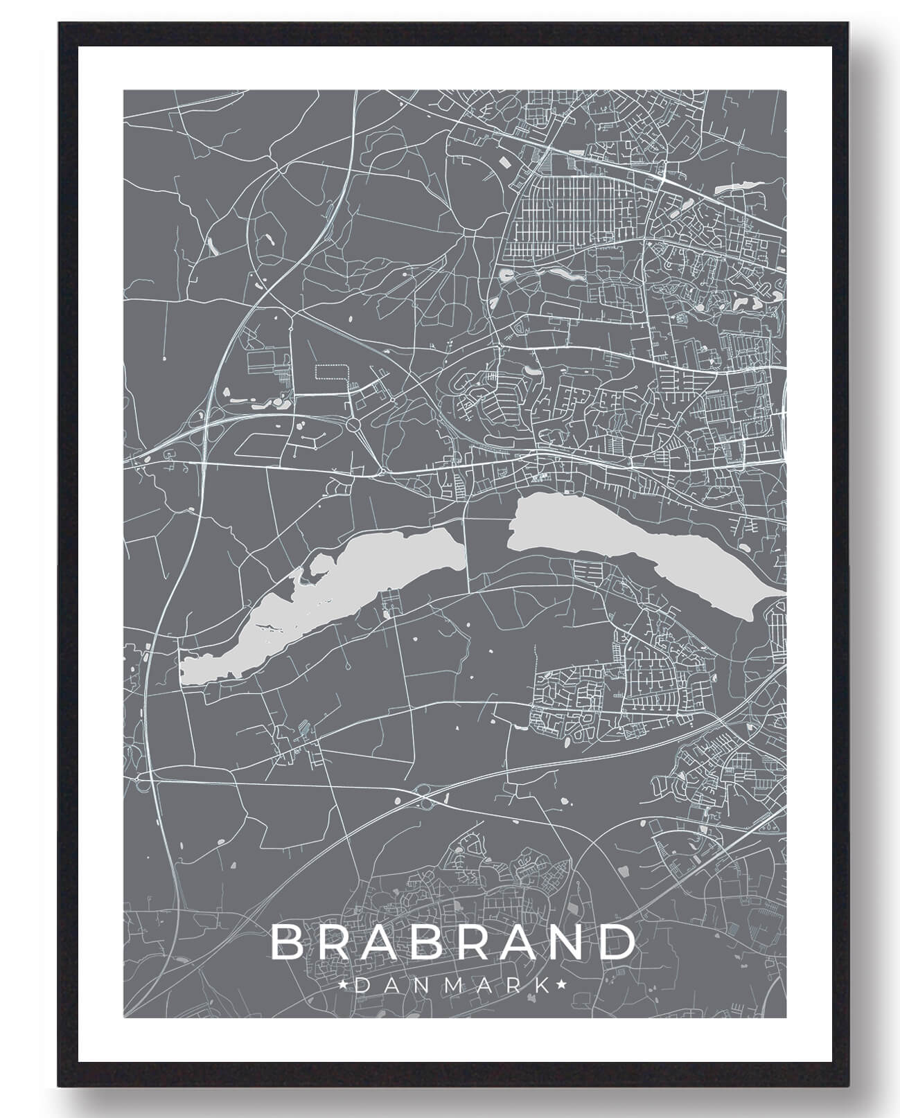 Brabrand Plakat Grå - Plakatdyr.dk Plakater