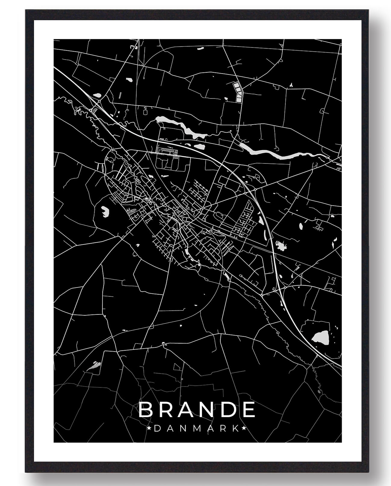 Sort Brande Plakat - Plakatdyr.dk Plakater