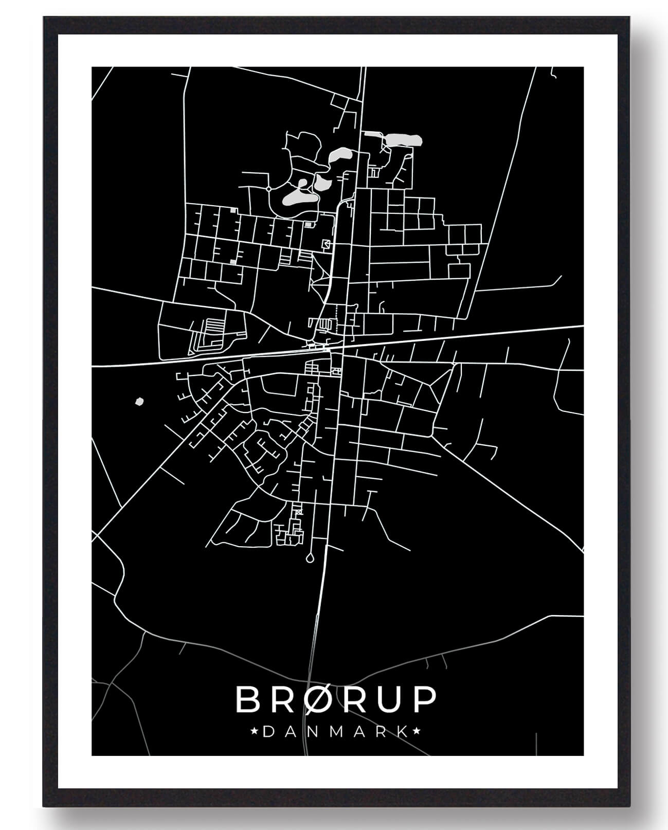 Sort Brørup Plakat - Plakatdyr.dk Plakater