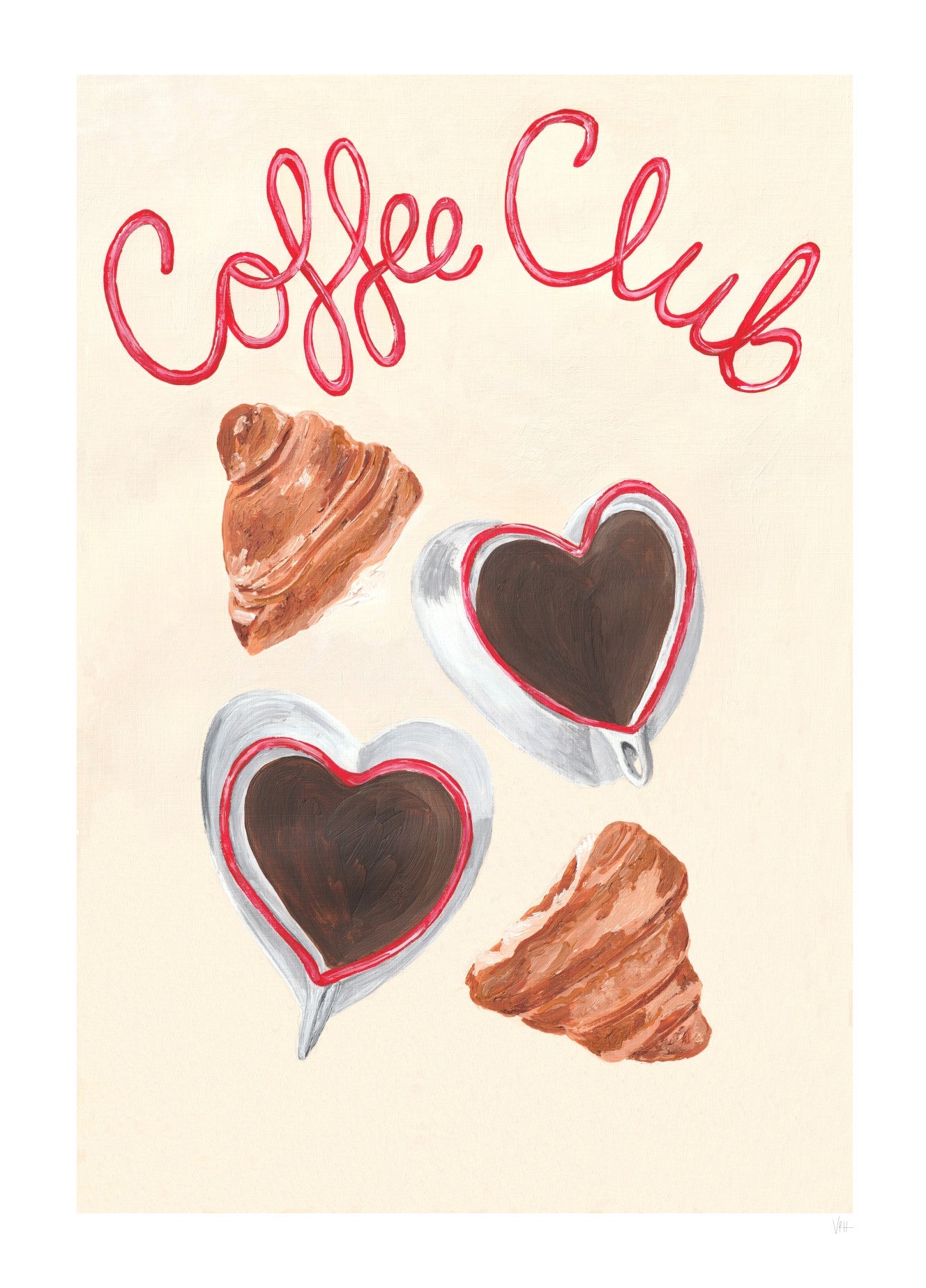 Rosa Coffee Club Violets Print House - Plakater