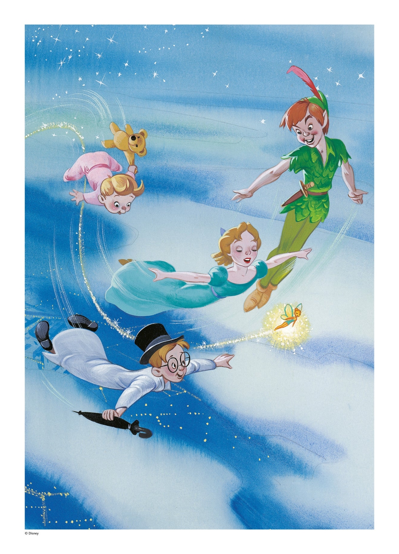 Rosa Peter Pan: Journey Through The Clouds Disney - Disney Plakater