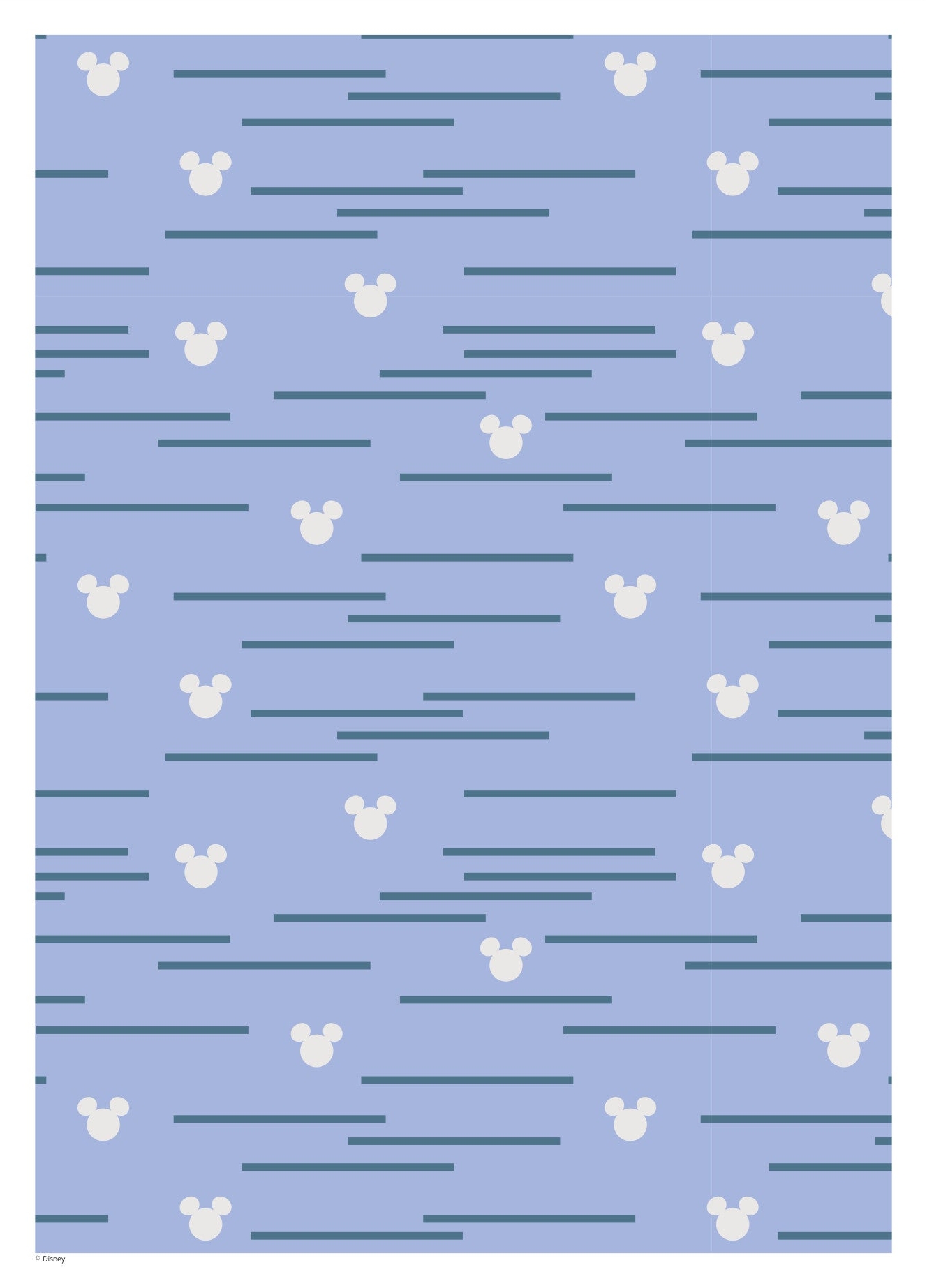 Rosa Mickey Mouse Blue Stripes Disney - Disney Plakater