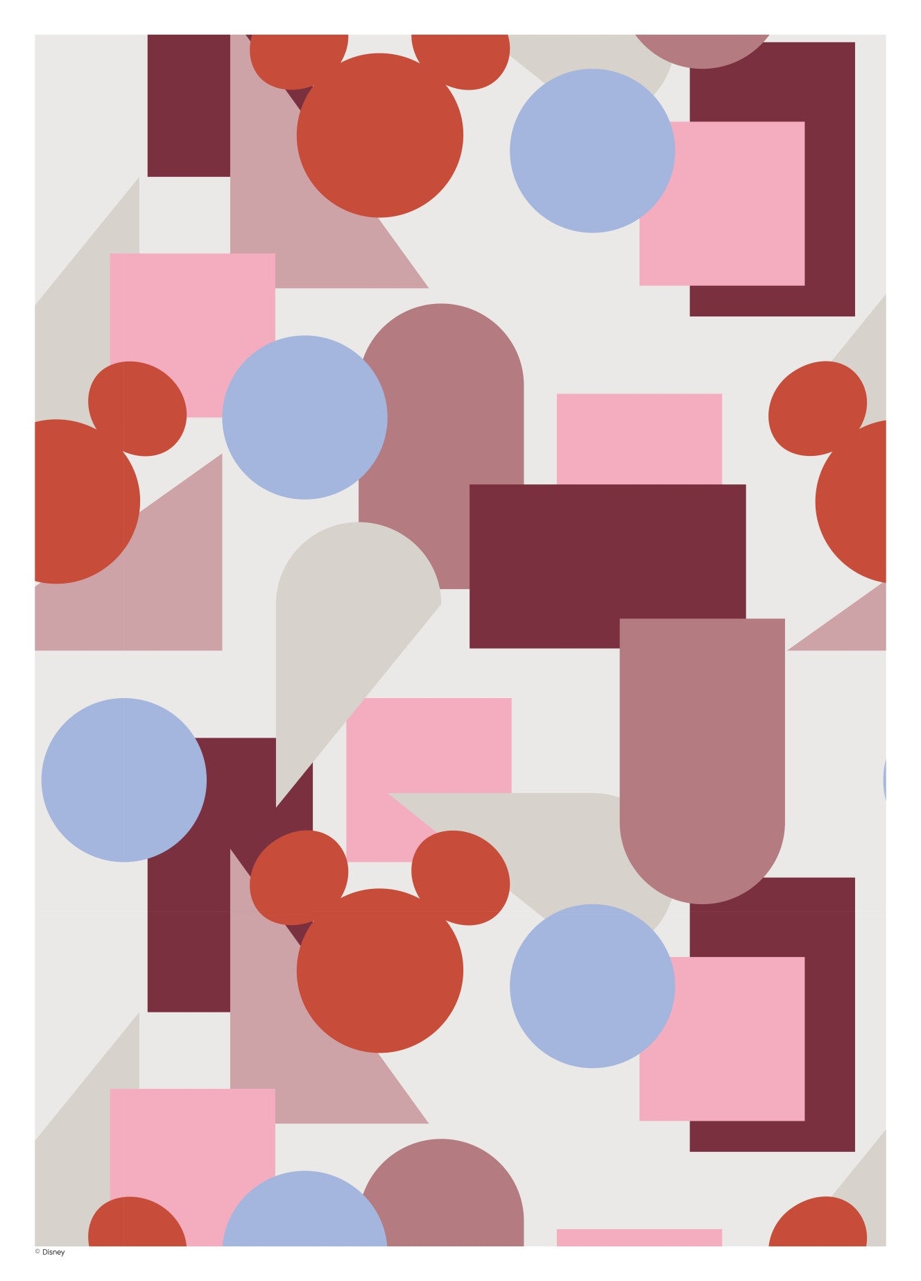 Rosa Mickey Mouse Color Shapes Disney - Disney Plakater