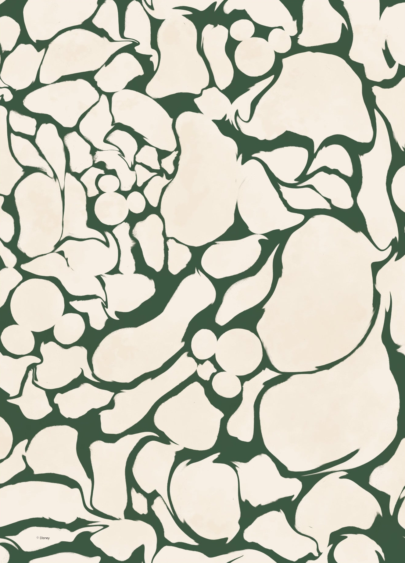 Rosa Mickey Mouse Green Wavy Pattern Disney - Disney Plakater