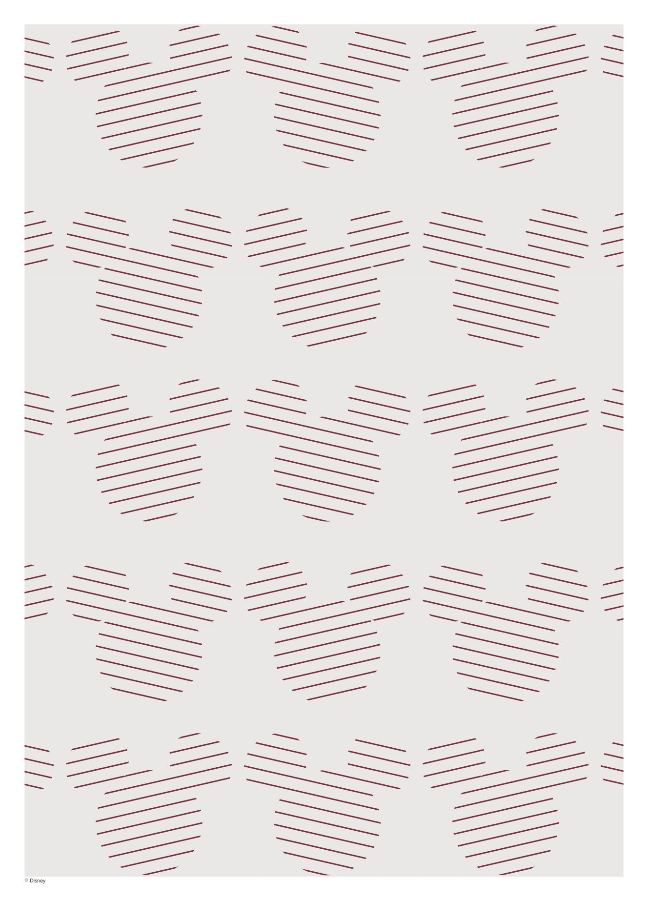 Rosa Mickey Mouse Red Stripes Disney - Disney Plakater