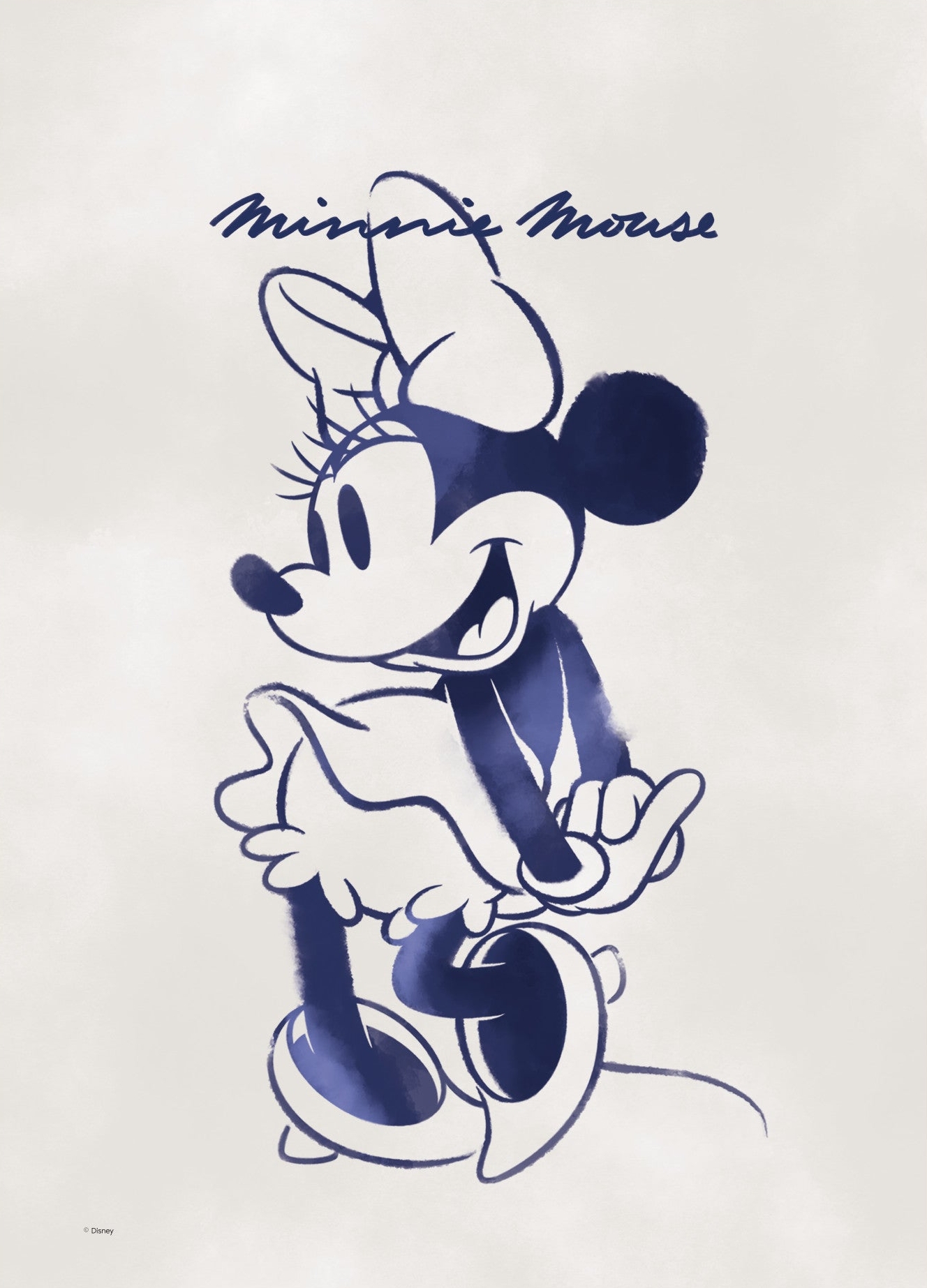 Rosa Minnie Mouse Blue Disney - Disney Plakater