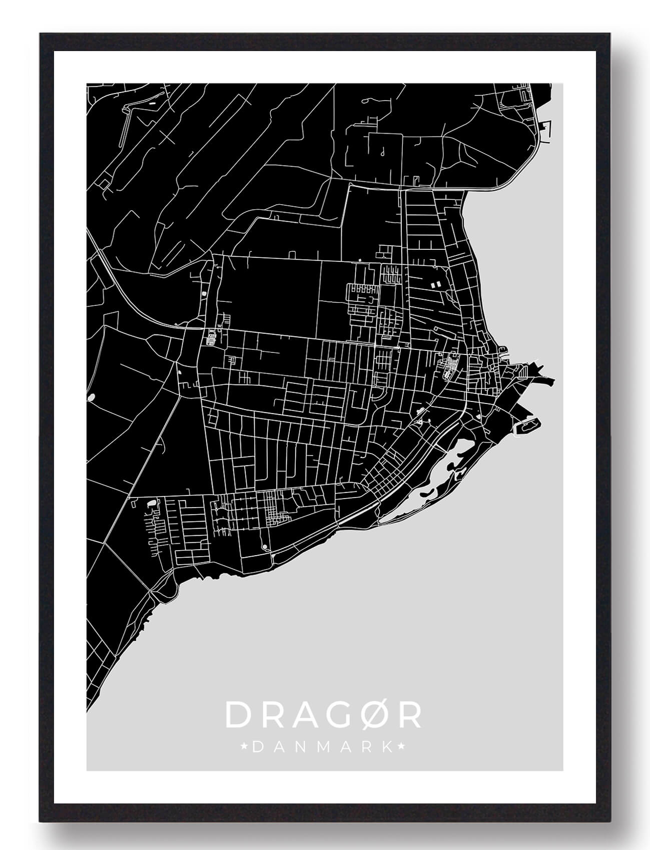 Sort Dragør Plakat - Plakatdyr.dk Plakater
