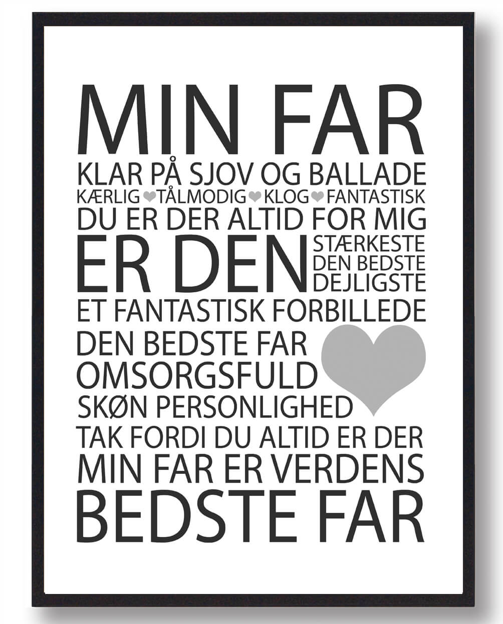 Min Far Plakat - Plakatdyr.dk Plakater