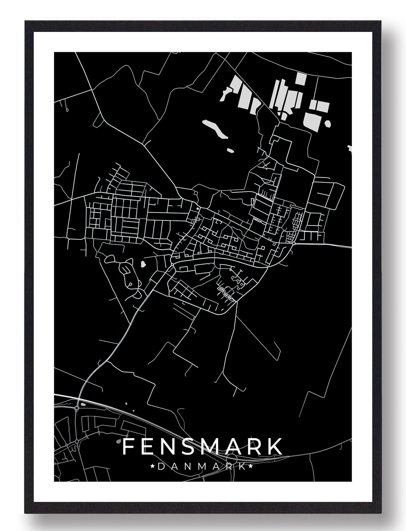 Sort Fensmark Plakat - Plakatdyr.dk Plakater