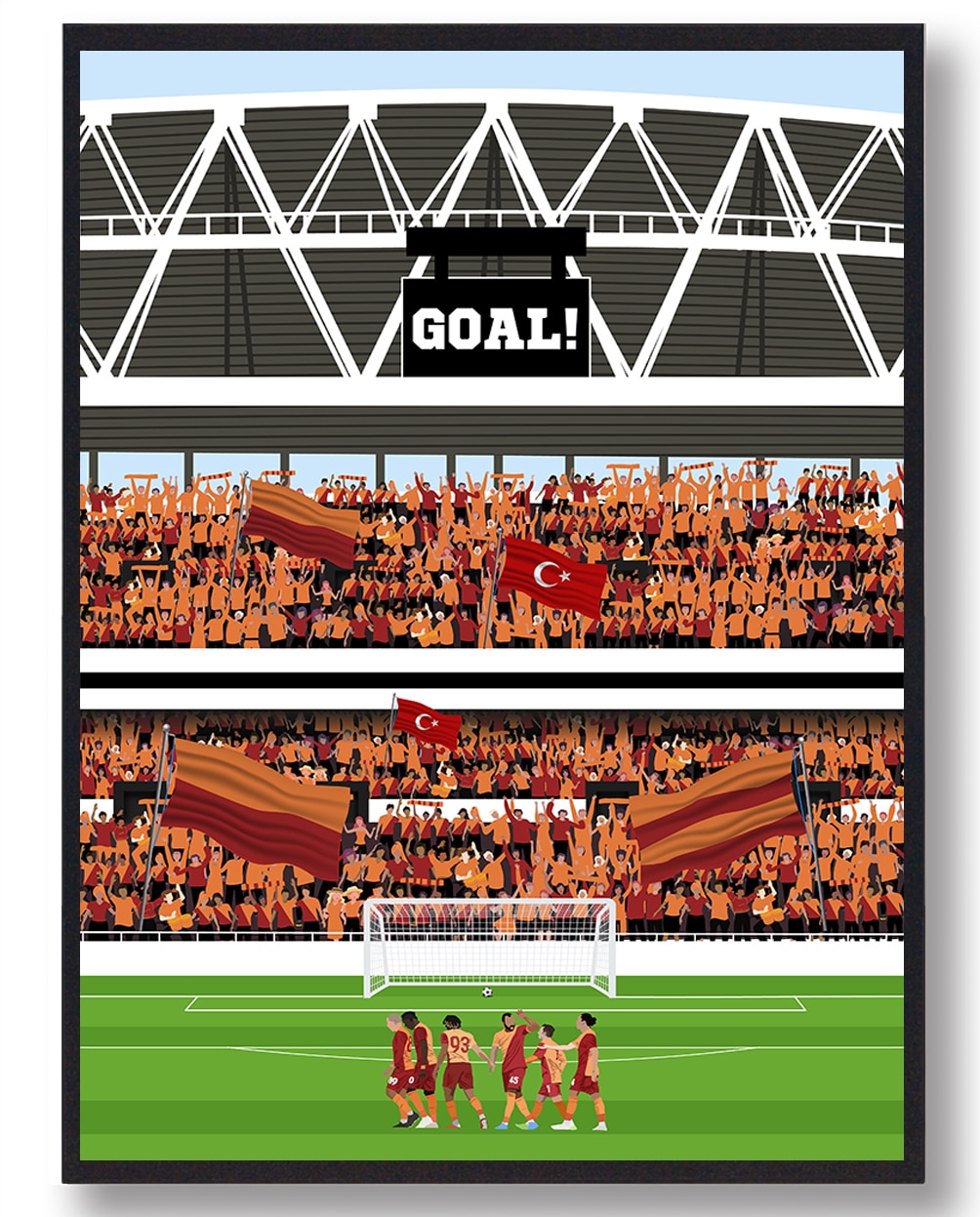 Galatasaray Fodboldplakat - Plakatdyr.dk Plakater
