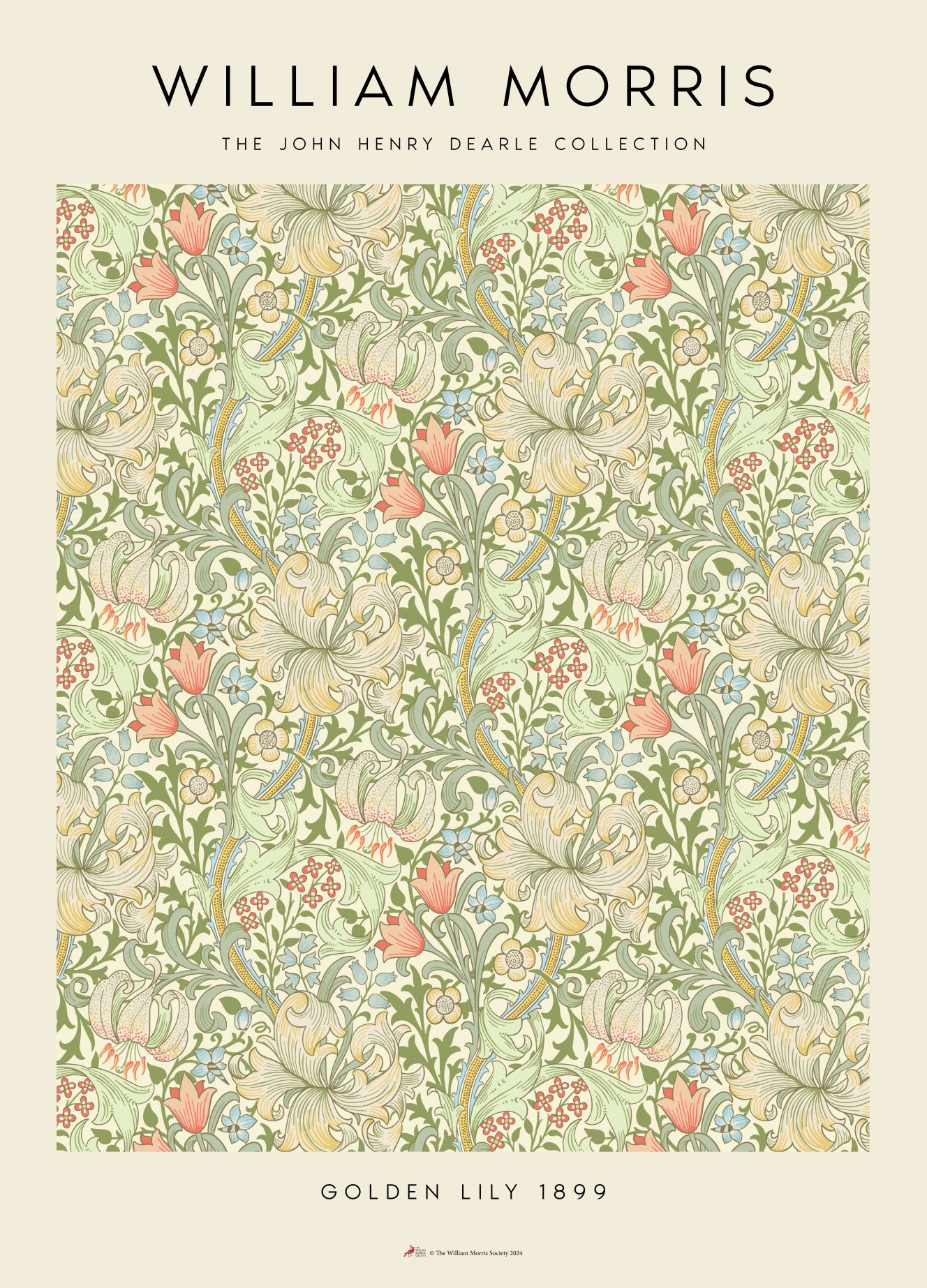 Rosa Golden Lily William Morris - William Morris Plakater