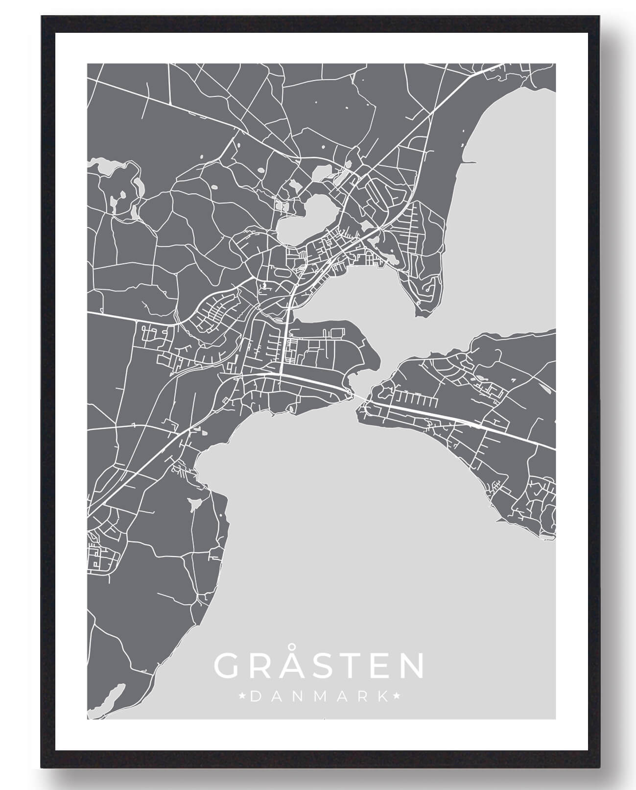 Gråsten Plakat Grå - Plakatdyr.dk Plakater