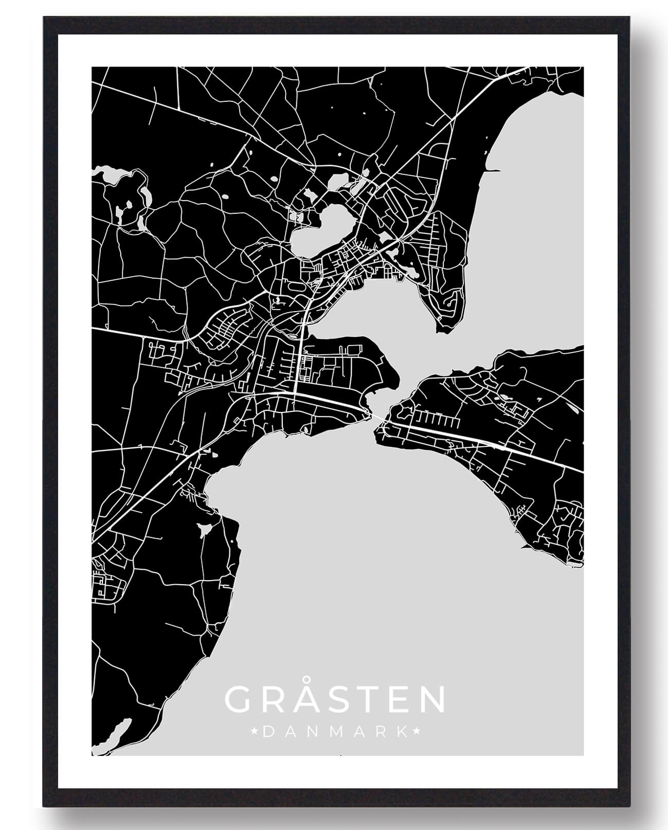 Sort Gråsten Plakat - Plakatdyr.dk Plakater