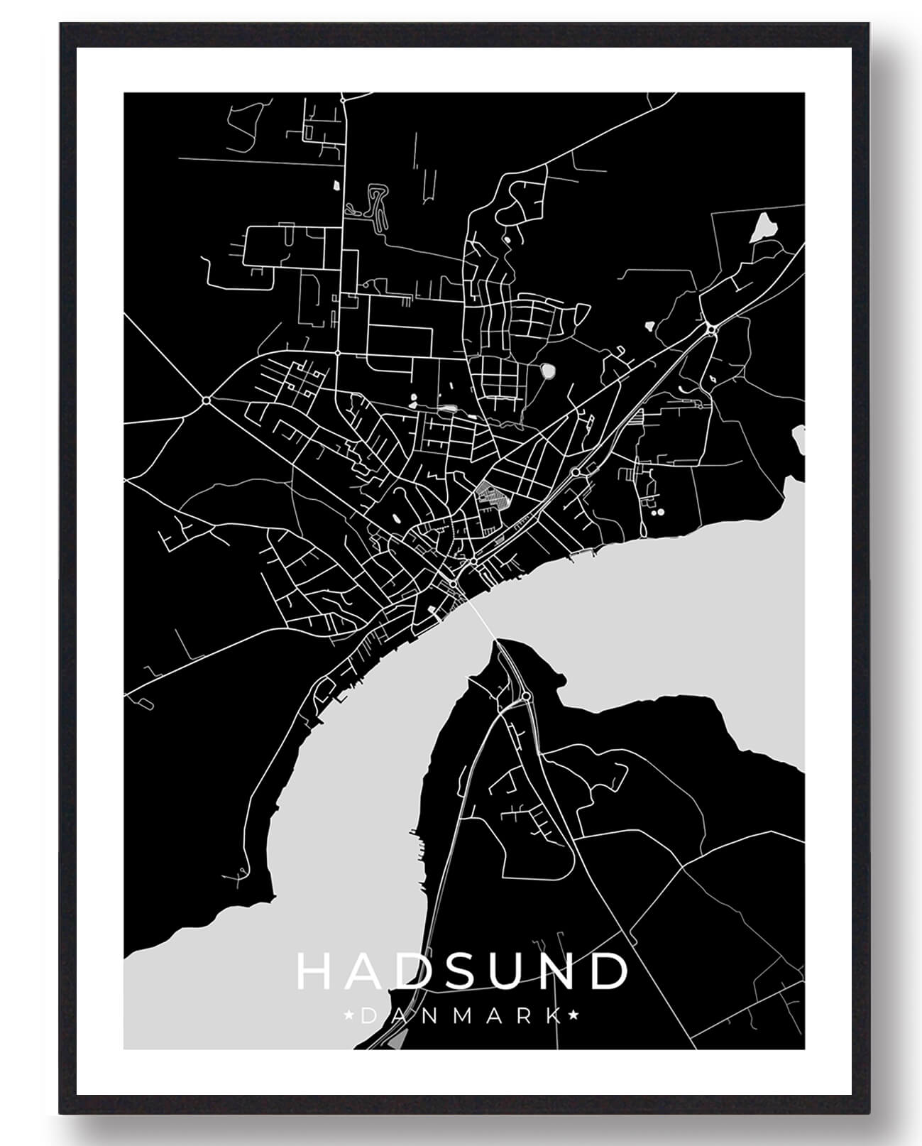 Sort Hadsund Plakat - Plakatdyr.dk Plakater
