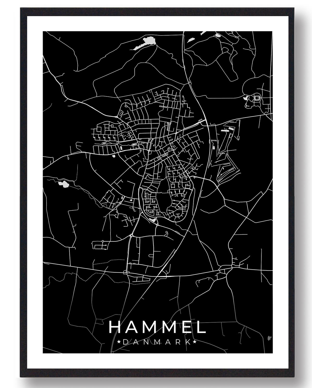 Sort Hammel Plakat - Plakatdyr.dk Plakater