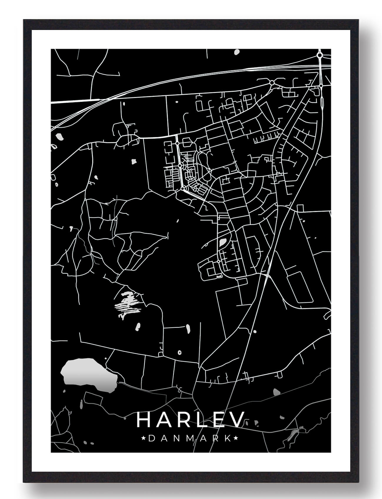 Sort Harlev Plakat - Plakatdyr.dk Plakater