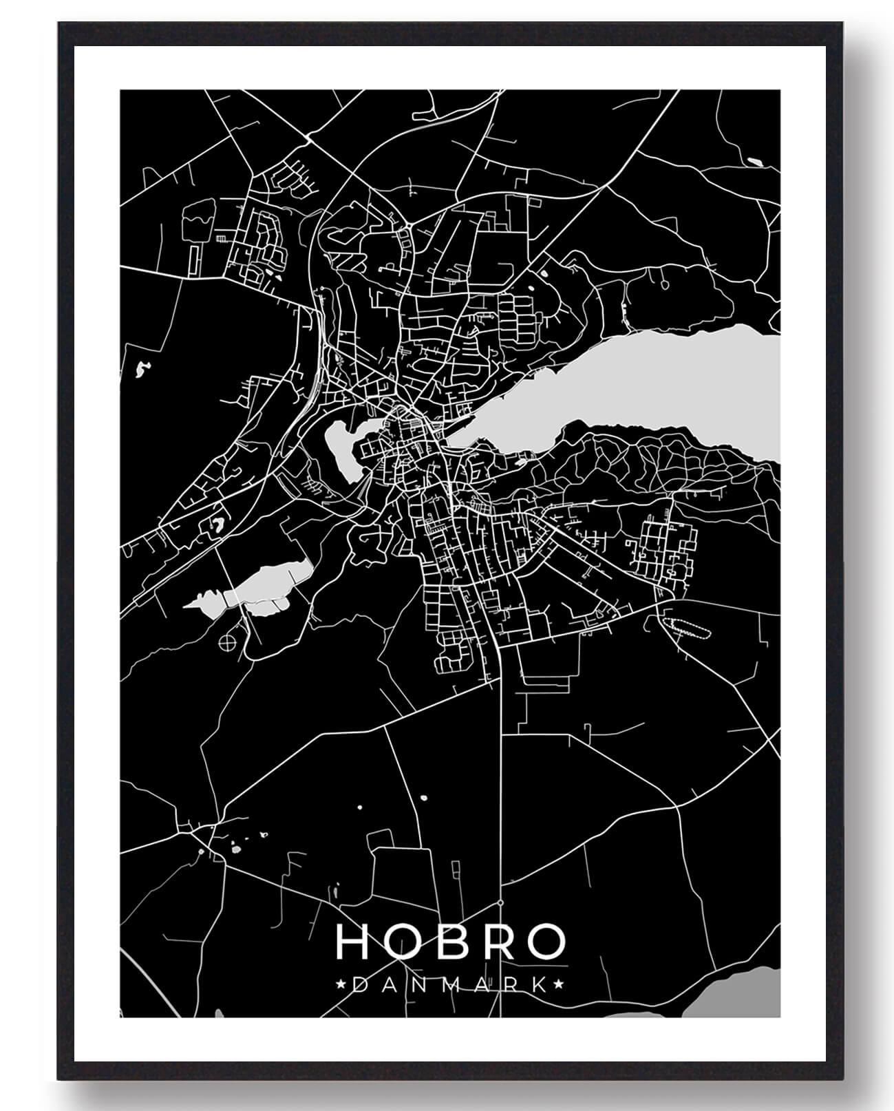 Sort Hobro Plakat - Plakatdyr.dk Plakater