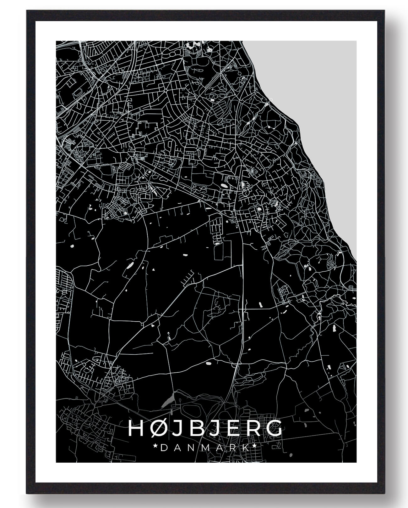 Sort Højbjerg Plakat - Plakatdyr.dk Plakater