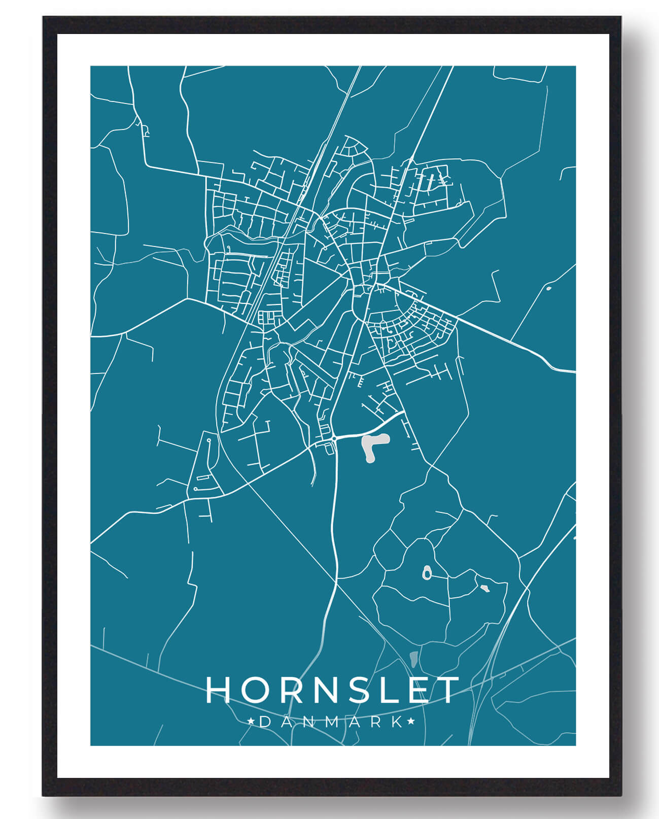 Blå Hornslet Plakat - Plakatdyr.dk Plakater
