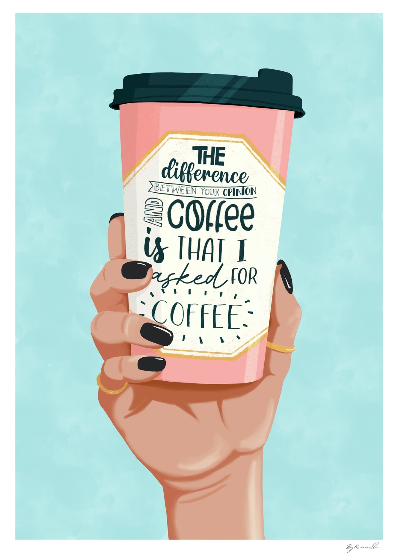 Rosa Asked For Coffee Bykammille - Bykammille Plakater