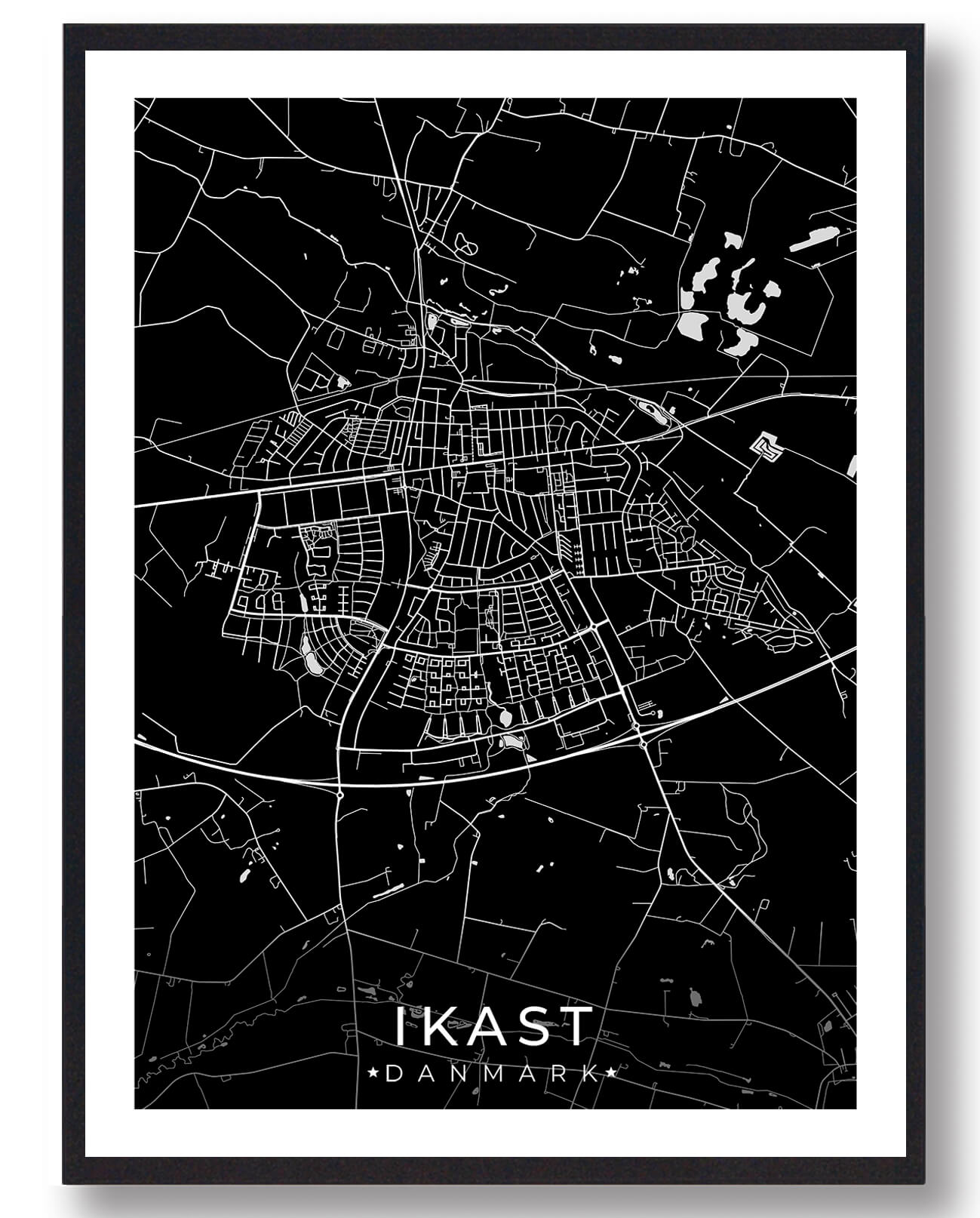 Sort Ikast Plakat - Plakatdyr.dk Plakater