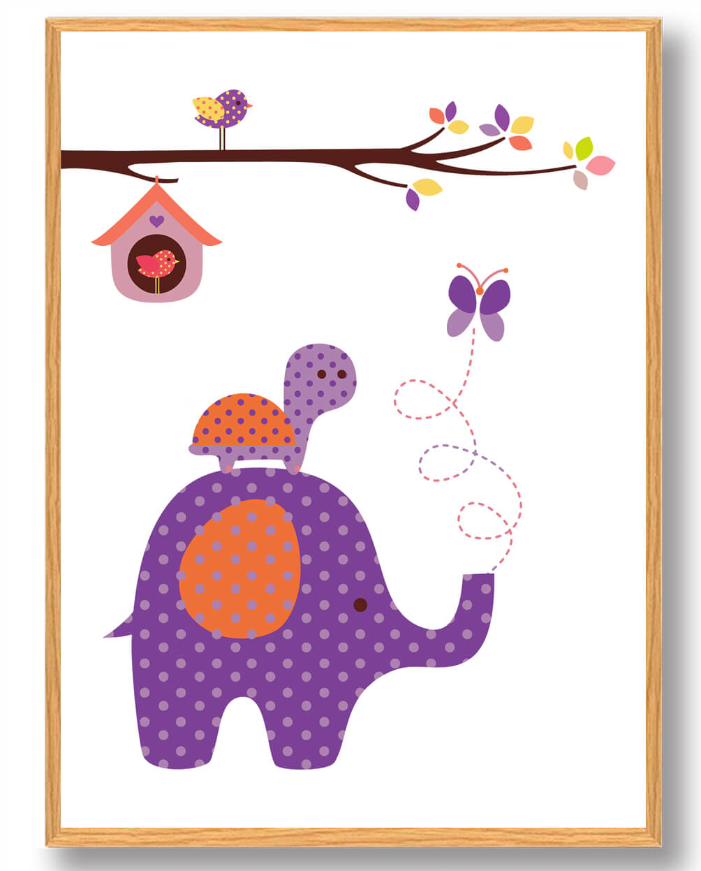 Elefant Skildpadde Plakat - Plakatdyr.dk Plakater