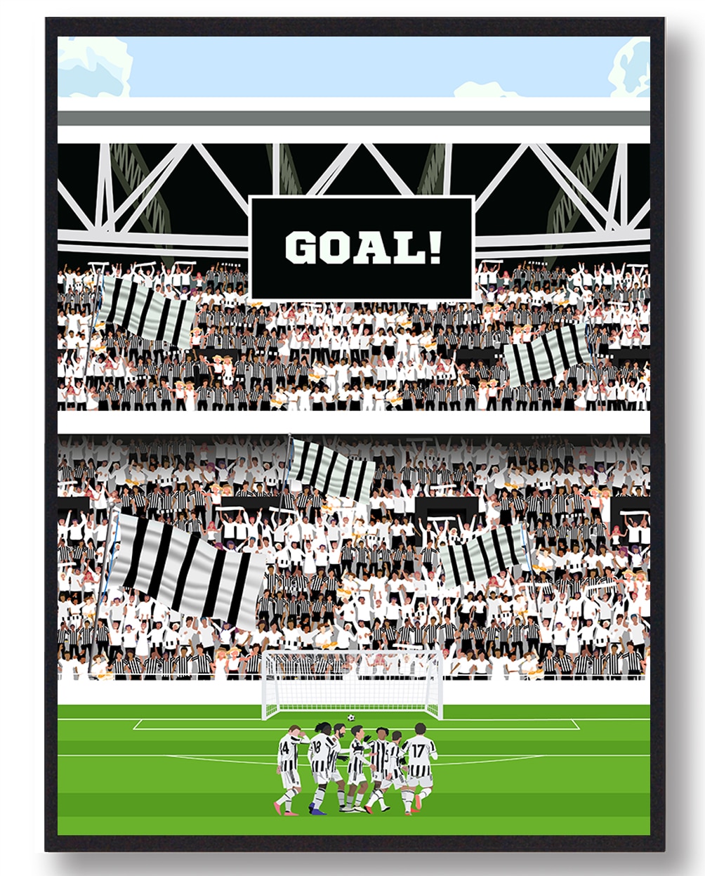Juventus Fans Fodboldplakat - Plakatdyr.dk Plakater