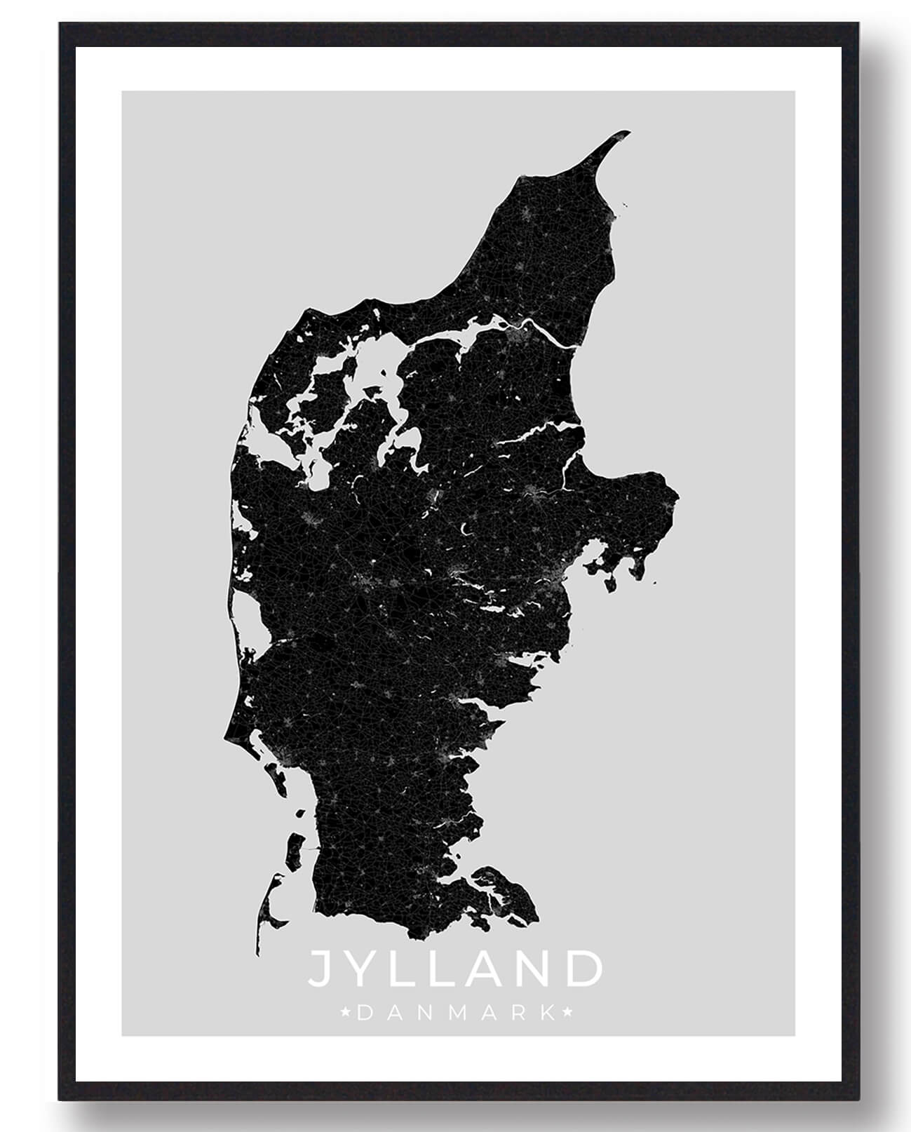 Sort Jylland Plakat - Plakatdyr.dk Plakater