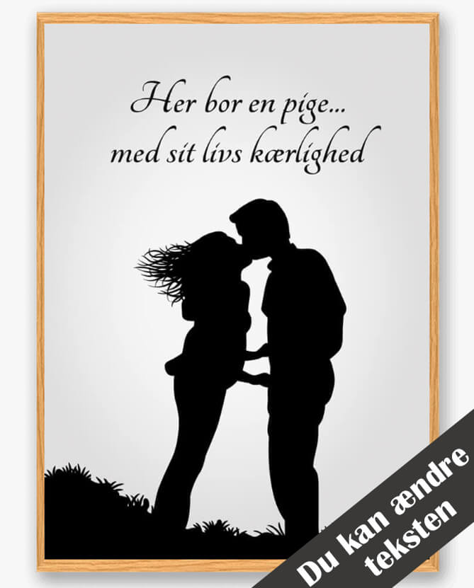 Her Bor Pige Plakat - Plakatdyr.dk Plakater