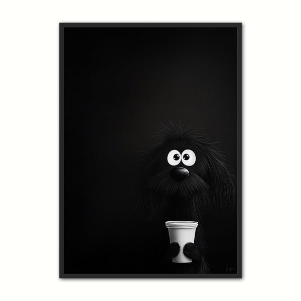 Kaffe Plakat Hund Morgenkaffe - Plakat Portalen Plakater