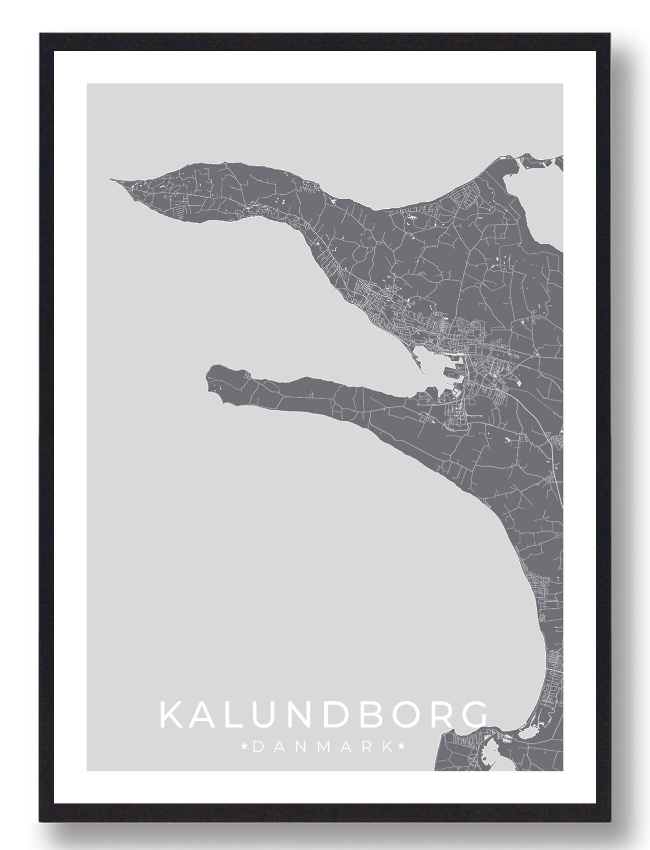 Kalundborg Plakat Grå - Plakatdyr.dk Plakater