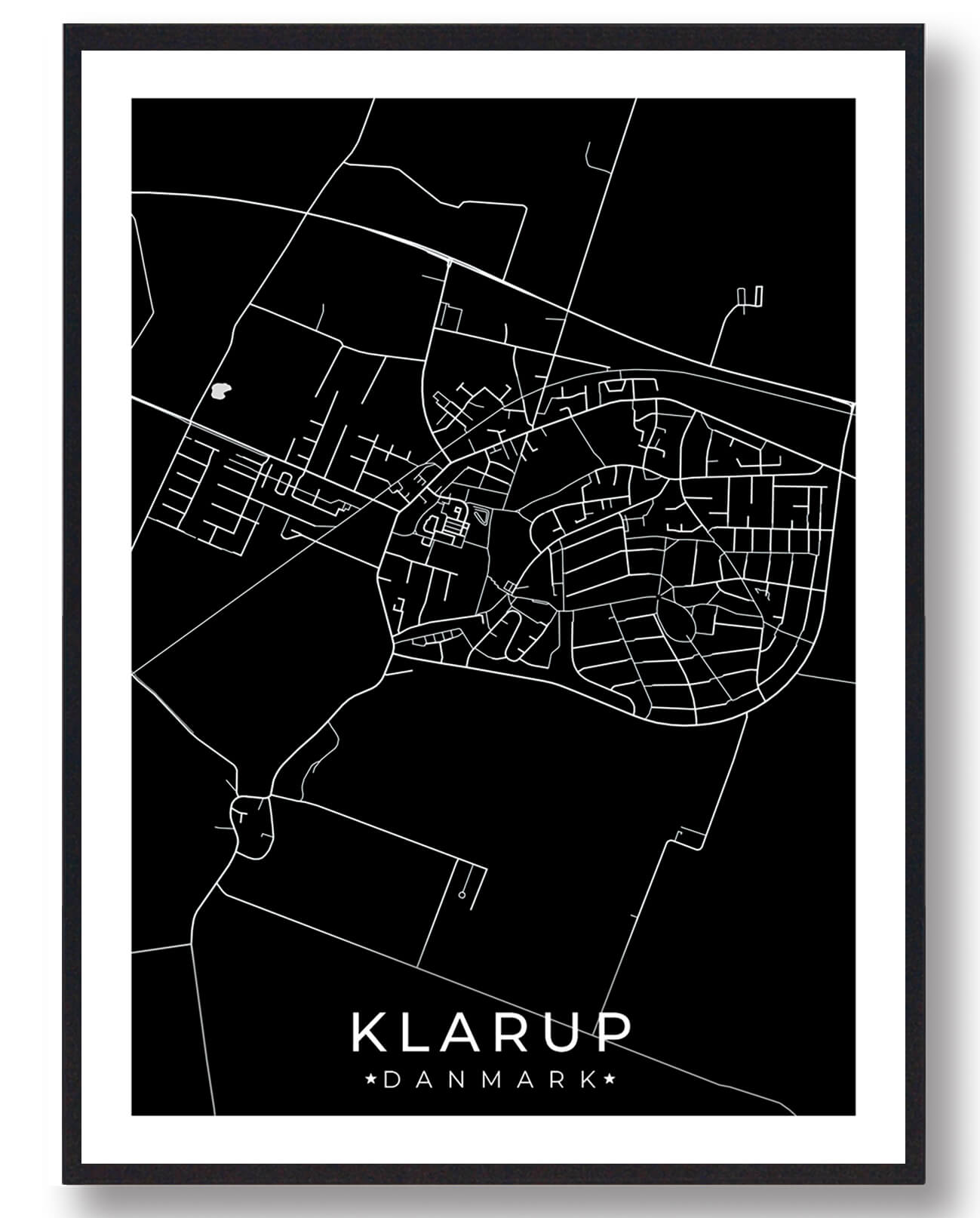 Sort Klarup Plakat - Plakatdyr.dk Plakater