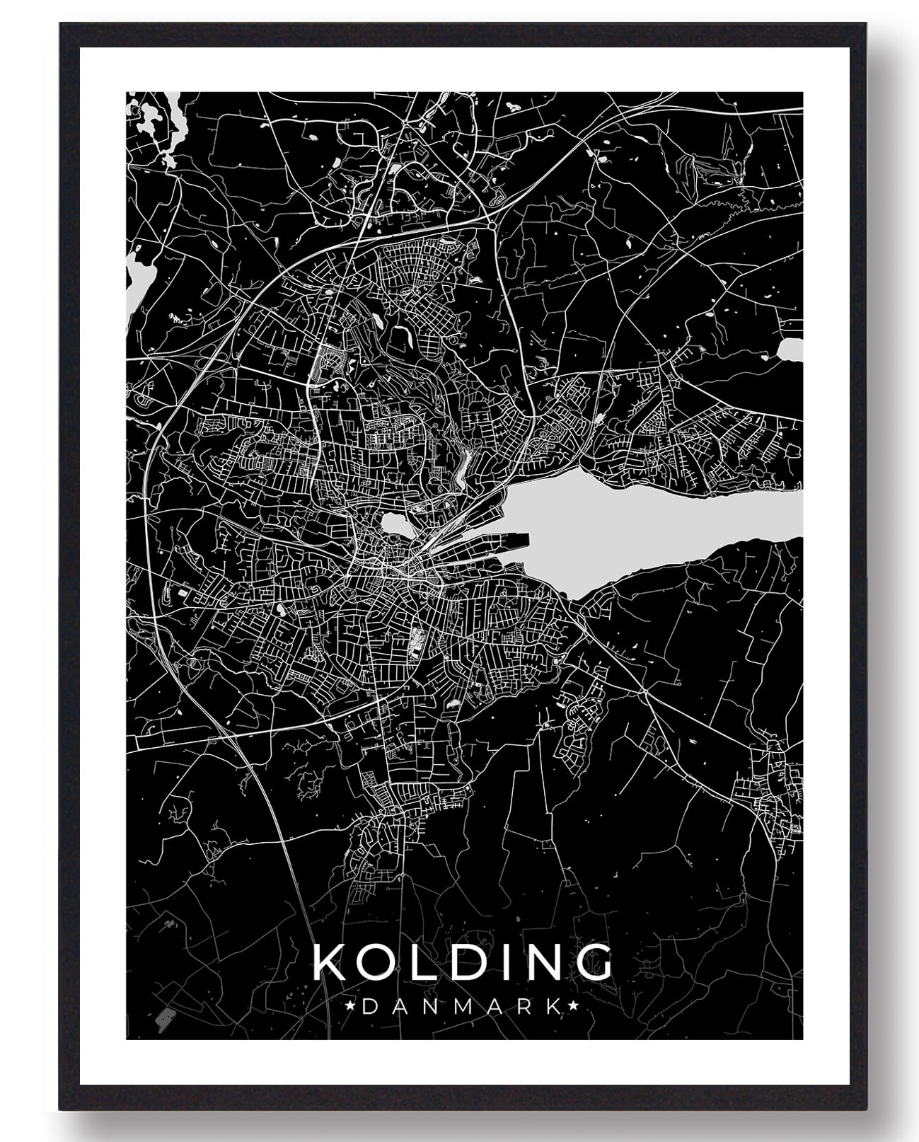 Sort Kolding Plakat - Plakatdyr.dk Plakater