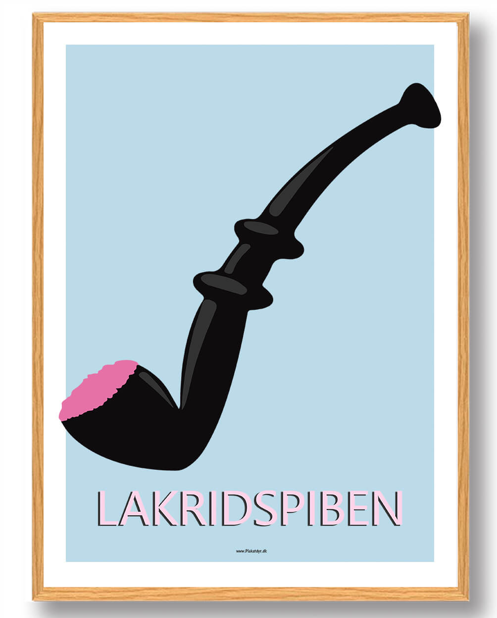 Blå Stor Lakridspibeplakat - Plakatdyr.dk Plakater