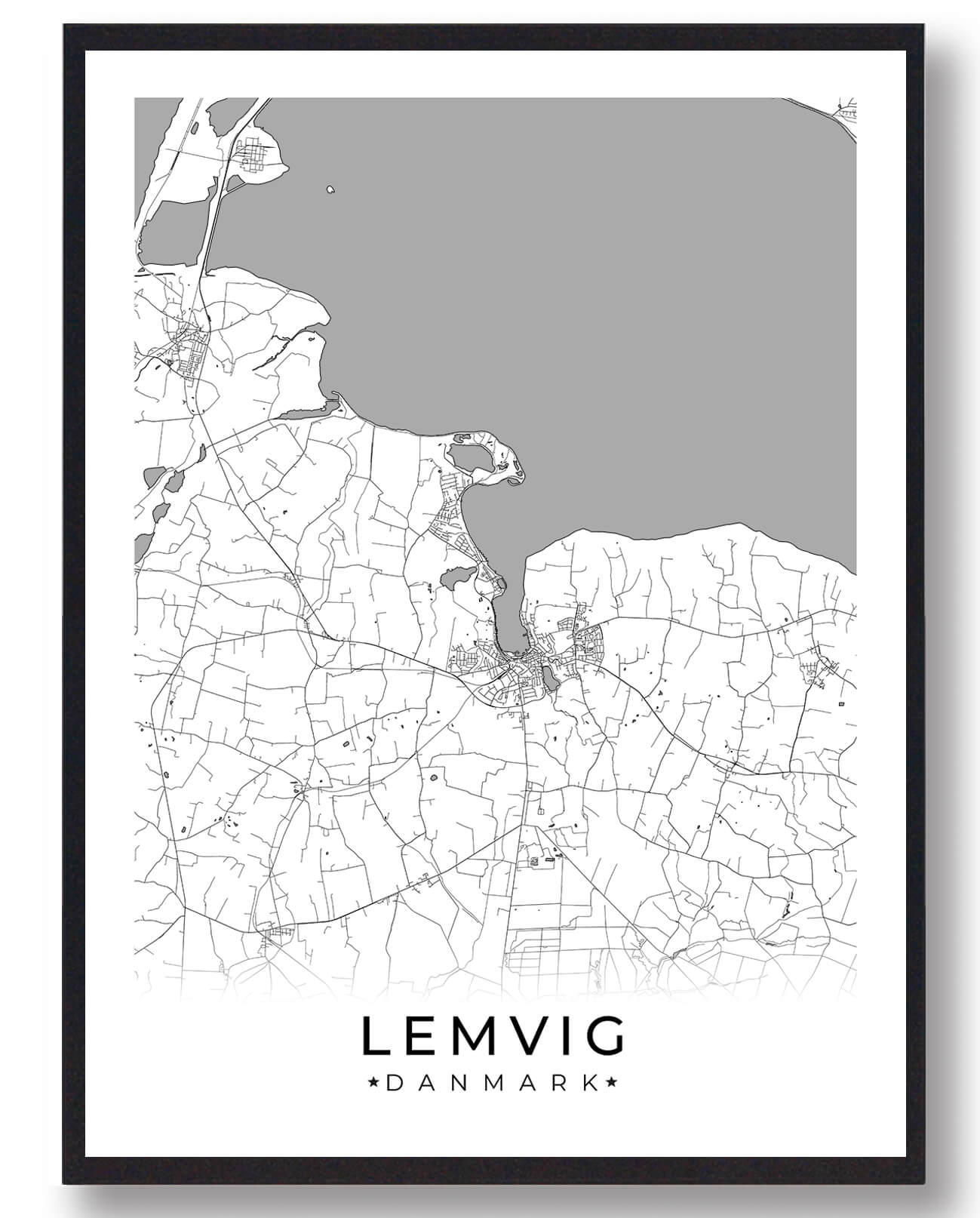 Hvid Lemvig Plakat - Plakatdyr.dk Plakater