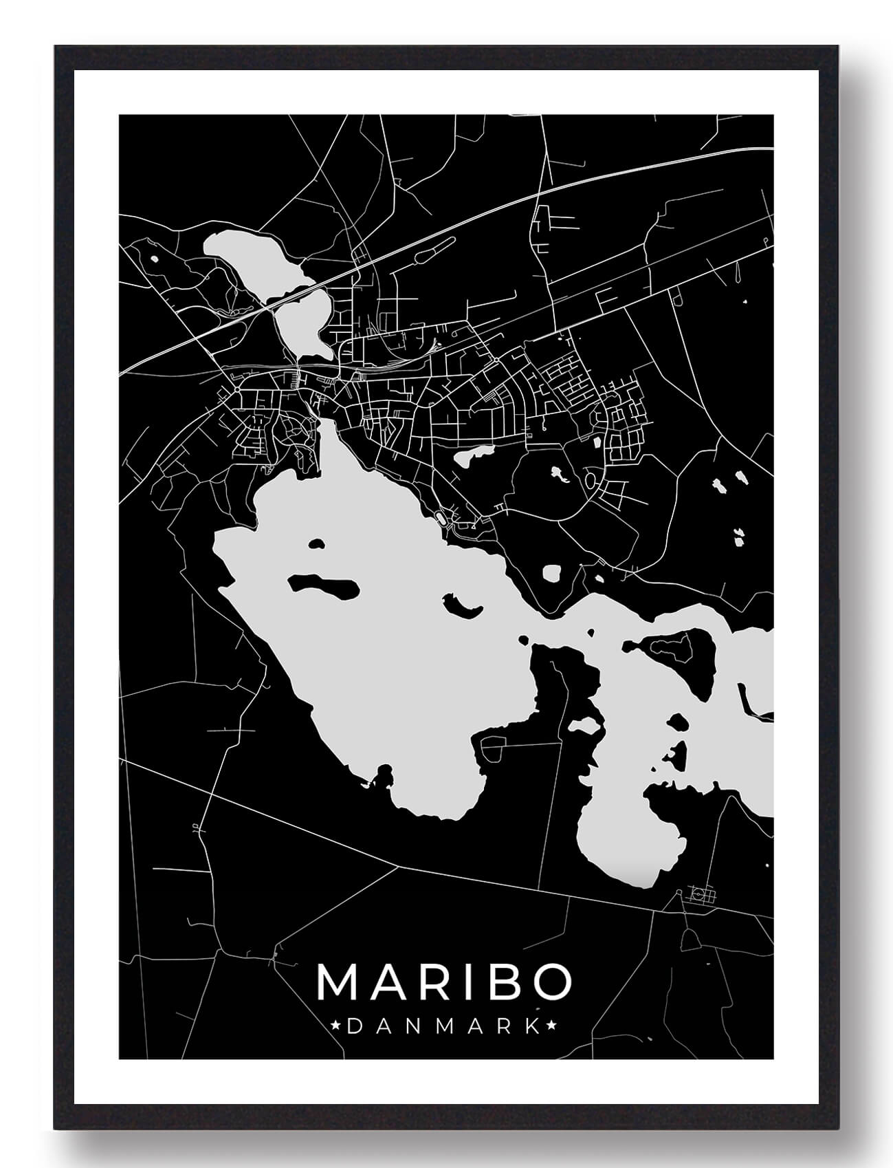 Sort Maribo Plakat - Plakatdyr.dk Plakater