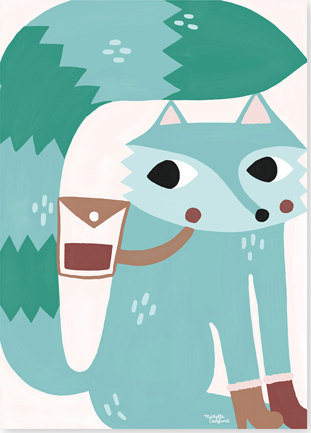 Michelle Carlslund Plakat 30x40 Field Trip Fox - Plakater  - 5713215004590