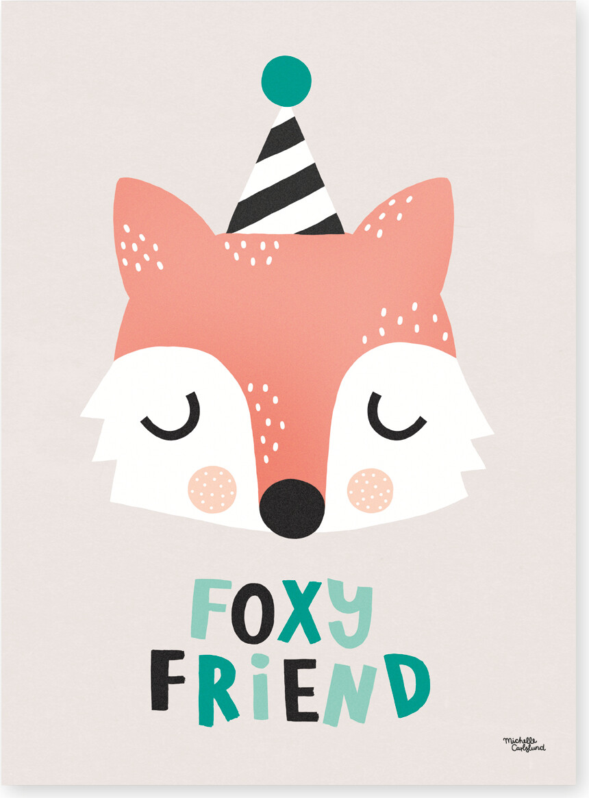 Michelle Carlslund Plakat 30x40 Foxy Friend - Plakater  - 5713215003104