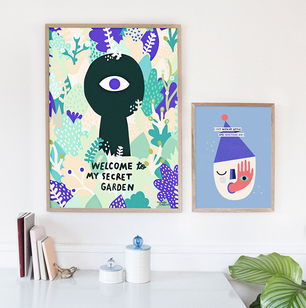 Michelle Carlslund Plakat 50x70 Den Hemmelige Have - Plakater  - 5713215001889