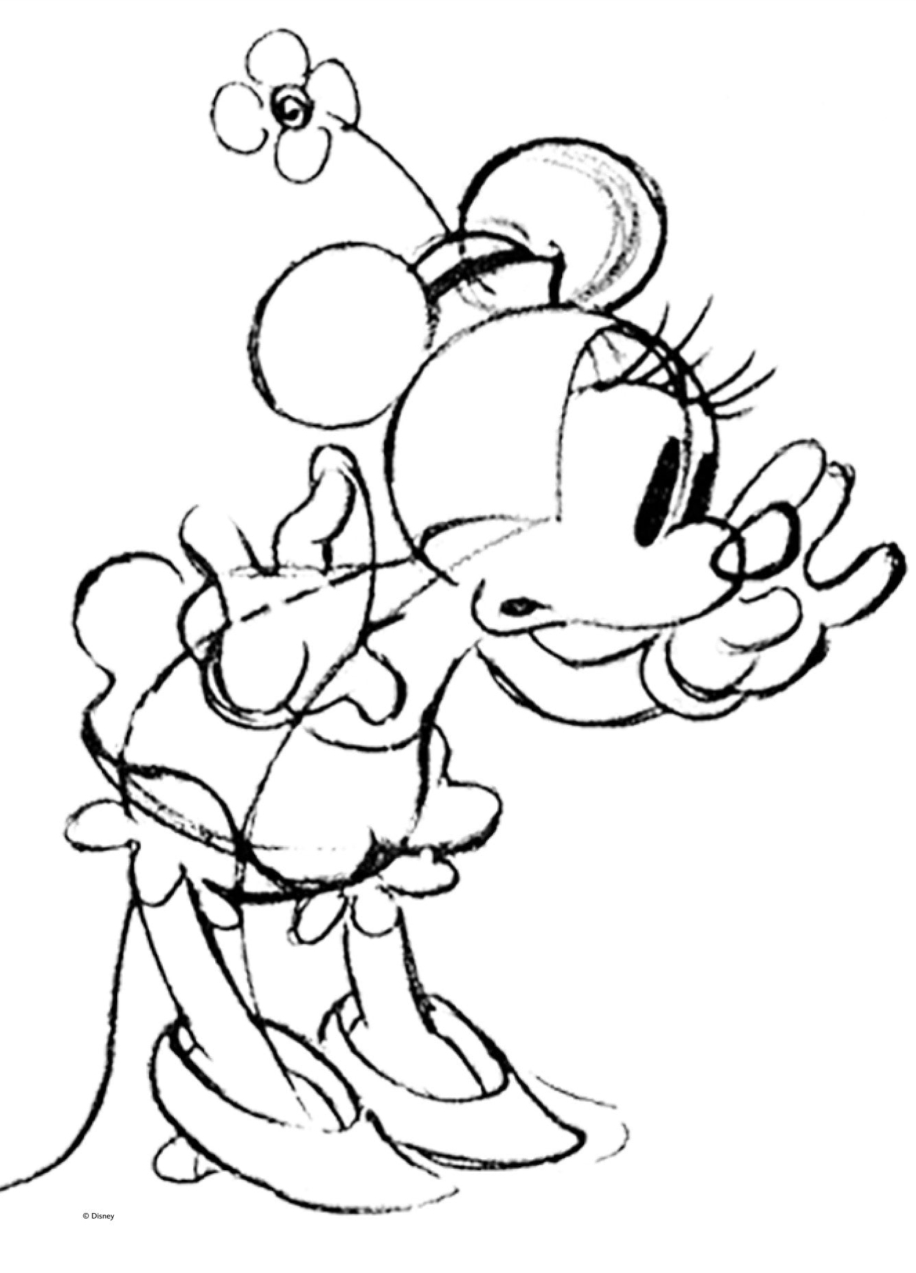 Rosa Minnie Mouse: Classic Sketch Pose Disney - Disney Plakater